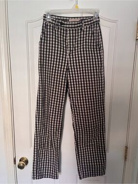 Levi's Black and White Gingham Cropped Pants